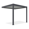 Automatyczna pergola przyścienna z oświetleniem LED 3x3 ELEGANCE WALL AUTOMATIC, Anthracite/Light Grey - Gutroof