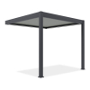 Automatyczna pergola przyścienna z oświetleniem LED 3x3 ELEGANCE WALL AUTOMATIC, Anthracite/Light Grey - Gutroof