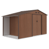 Domek narzędziowy drewutnia MADISON 342x191cm Walnut - HARDMAISTER