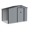 Domek ogrodowy z drewutnią MADISON 278x191cm Light Grey - Hardmaister