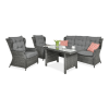 Meble technorattanowe TRIVENTO DINING 3 Dark Grey