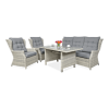 Meble technorattanowe TRIVENTO DINING 3 White Grey
