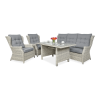 Meble technorattanowe TRIVENTO DINING 3 White Grey