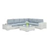 Narożnik technorattan AVOCADO White Grey