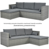 Narożnik technorattanowy LIZBONA Grey