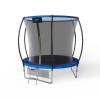 Trampolina ogrodowa 8FT 244cm + drabinka + siatka na obuwie, niebieska  - Fuunky